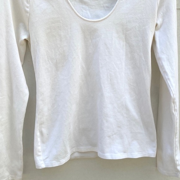 Express Womens size small long sleeve white scoop neck dressy casual top blouse - Picture 4 of 6
